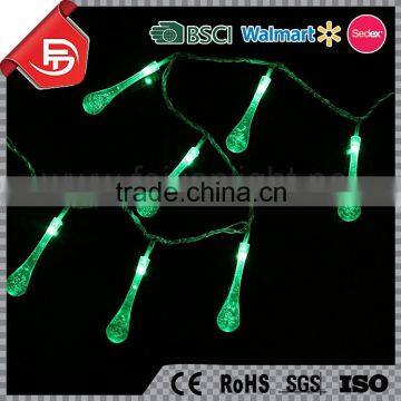 TZFEITIAN Zhejiang factory supplier green color water drop christmas light chain