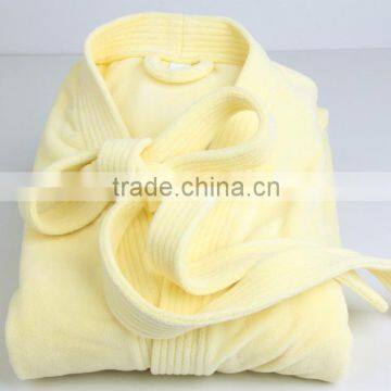 100 Cotton Velour Bathrobe Hotel Thick Robe Kimono Collar Bathrobe