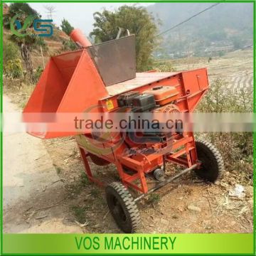 Movable diesel engine crop thresher machine, multifunctional grain sheller machine, grain thresher