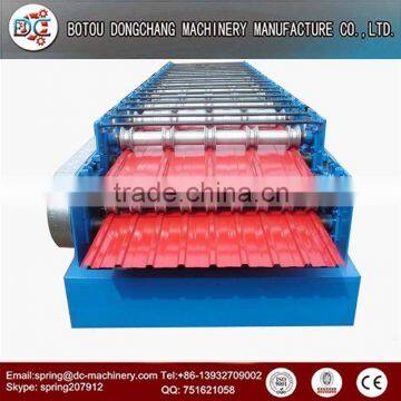 Double Layer Color Steel Trapezoidal Roof panel Roll Forming Machine/mosaic tile making machine