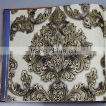 new catalog of 2014 pvc deep embossed wallpaper Italian style Alpha 80101 waterproof soundproof