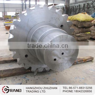 Forging main intermediate drive shaft for mill roll