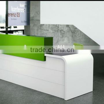 wholesale acrylic solid surface reception counter top, composite marble stone Hotel reception desk