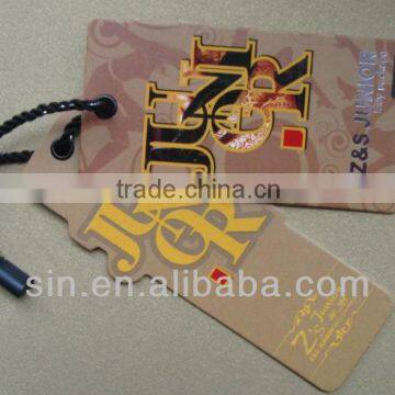 golden &silver Paperboard tag with string in cheap price