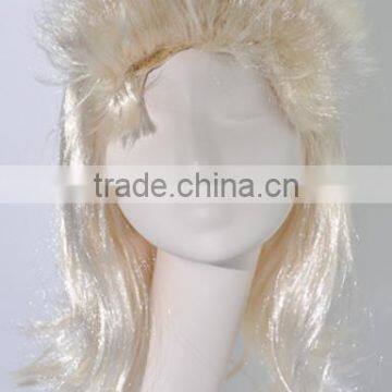 Synthetic hair short body wave curly hair wigs with cock bang N186