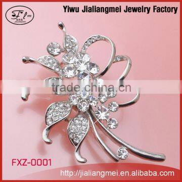 Fashion White Bridal Crystal Rhinestone Silver & Gold Plated Pins Brooch