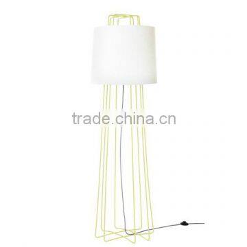 2017 hotel decorative metal wire floor lamp with linen shade good for inn decor high end standing reading lamp