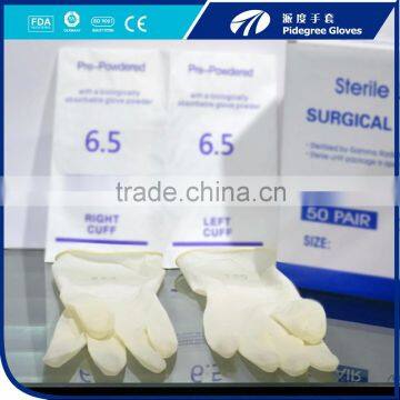 Pidegree PGSG-10 latex sterile and medical glove/disposable surgical glove/A grade surgical glove