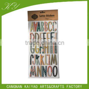 Newest promotional chipboard letter paper stickers