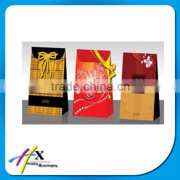 Autumn festival gift paper bags with self handle