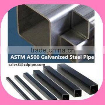 ASTM A500 Galvanized q195 q235 25*25 40*30 square and rectangular mild steel pipe