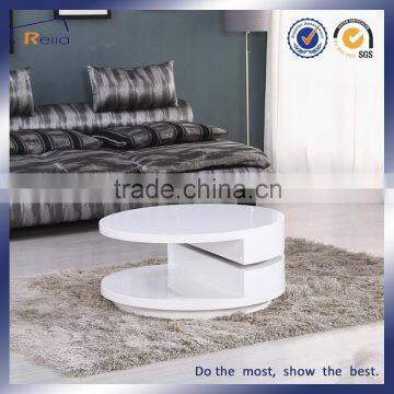 ROUND SWIVEL ELEGANT WHITE NEW 2016DESIGN COFFEE TABLE UNIQUE TEA TABLE photo-3