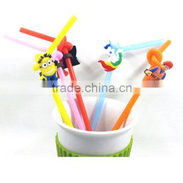 Wholesales custom DIY promotion cartoon straw