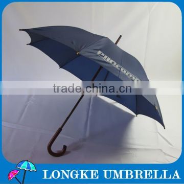 23" Navy blue wooden umbrella for advertising