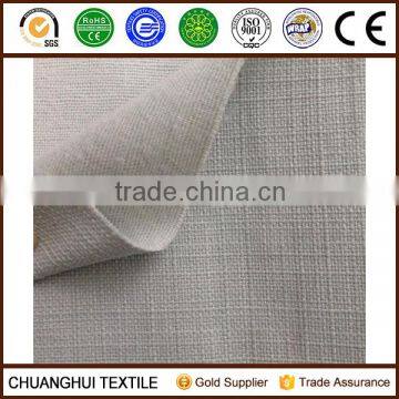 100% polyester faux linen sofa fabric bonded with TC fabric