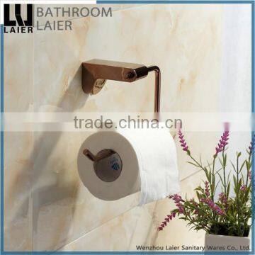 Promotional Fancy Design Zinc Alloy Rose Gold Finishing Bathroom Accessories Wall Mounted Toilet Paper Holder