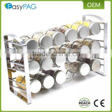 3 Tier 18 Spice Jar Iron Metal Magnetic Corner Spice Rack