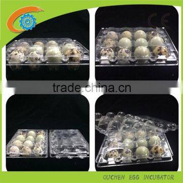 OUCHEN wholesale high quality plastic quail egg cartons tray packaging 12 18 20 24 30 holes for sale