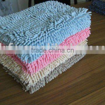 Chenille fabric woven carpet