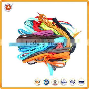 Manufacturing Customized colorful sublimation polyester flat shoelaces