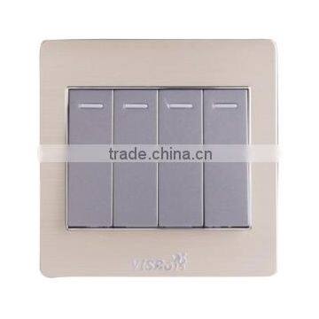 High Quality 10A 250V DC Isolator Switch 4 Gang 1 Way Switch