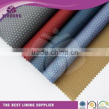 2014 unique design polyester logo dobby waterproof fabric for leisure suit lining