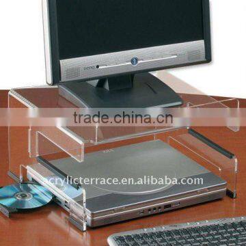 Clear Acrylic Laptop Workstation & Monitor Stand