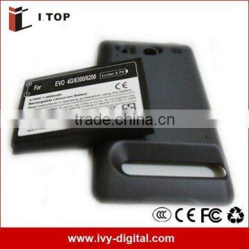 Extended Battery with Back Door, Mobile battery for HTC Sprint EVO 4G