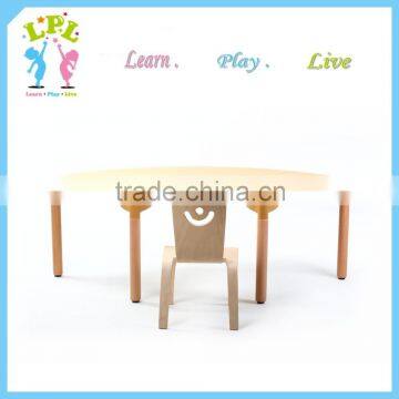 Factory high end Kindergarten furniture Bent wood school kids desk nursery chair