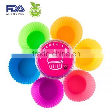 Eco-friendly FDA Custom Non-stick High Flowerpot Silicone Cupcake Molds photo-2