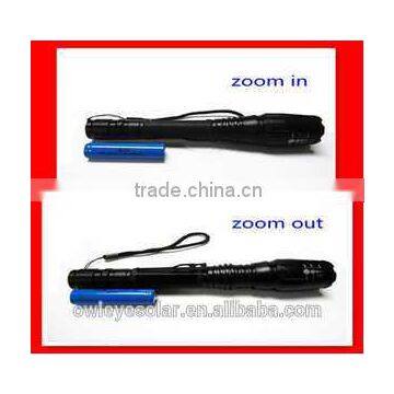 LED rechargeable light /black and customize available flash light / aluminum alloy flash light