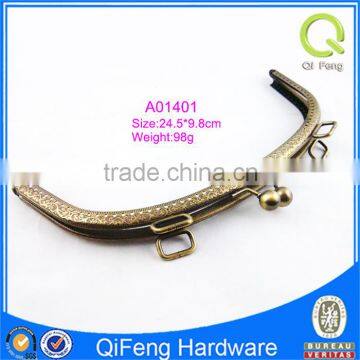 High Quality Metal Frame Metal Clutch Metal Purse Frame With Crystal for Handbag A01401
