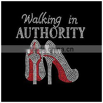 Fashion walking in authority high-heel shoe hot fix rhinestone motif