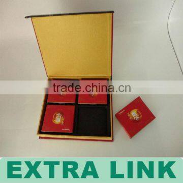 Rectangular classic design mooncake box with inside small box
