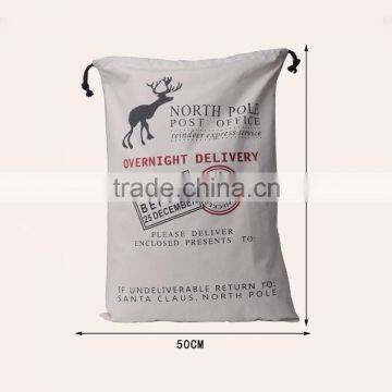 Fast Shipping Wholesale Santa Sacks White Red Bag With Drawstring Wholesale Santa Sacks photo-4
