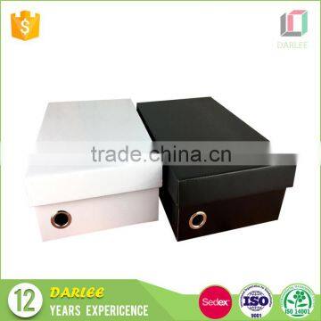 Alibaba China supplier corrugate paper white luxury folding custom shoe box