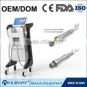 Face lift micro needle skin nurse system/electric micro needling/ radio frequency facial machine with 0.3-3mm needle depth