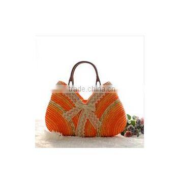 Stripes colors fashion leisure wheat straw bag