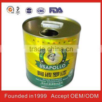 chemical round metal tin boxes with ISO9001 FDA & SGS