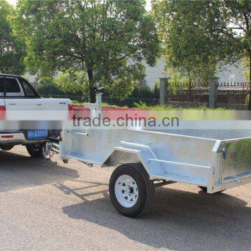 8x5ft Hot Dipped Gavanized Heavy Duty Disc Brake Single Axle Fully Welded Box Trailer