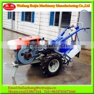 18HP Water-cooled / Condensing cooled DIESEL ENGINE farm hand tractor ,double speed rotovator with seat for sale