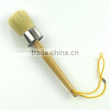 Furniture Wax Brush/Chalk Paint Brush - 100% Natural Bristles,Rust Resistant Ferrule, Ergonomic handle,Lightweight and extremely