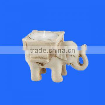 2016 Custom Handmade Luck Elephant Design Ceramic Candle Holder