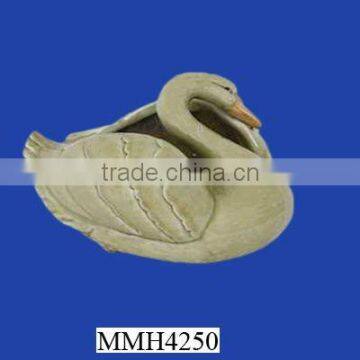 Fashion porcelain swan pots flower planter