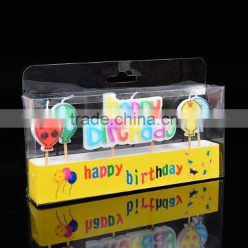 Happy Birthday, Holiday Candle, Letter Candles, Bougie, Colourful, Colored, a Set Send 4 Balloons Cake Candle photo-2