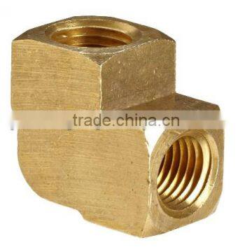 NPT Female 90 Degree Elbow Brass Barstock Pipe Fitting