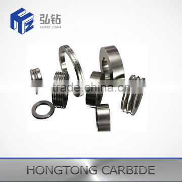 Wire drawing tungsten carbide thread guide roller