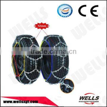 Wells Factory galvanized tyre protection 12mm KNS snow chain for car