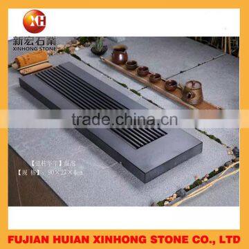 Black Slate Stone Tea Tray With Top Quality photo-4