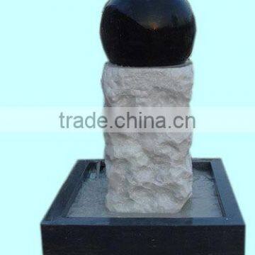 Natural Shanxi Black Granite Hand Carved Garden Decorative Stone Ball Fountain Floating Sphere (24 years factory)